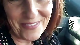 milf gives blowjob in the car
