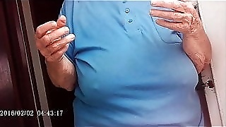 85+ granny with huge braless tits