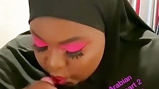Married Fat Half Somali Half Egyptian Girl sucking uncut cock